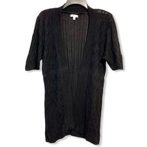Croft & Barrow Black Cardigan Short Sleeve Large